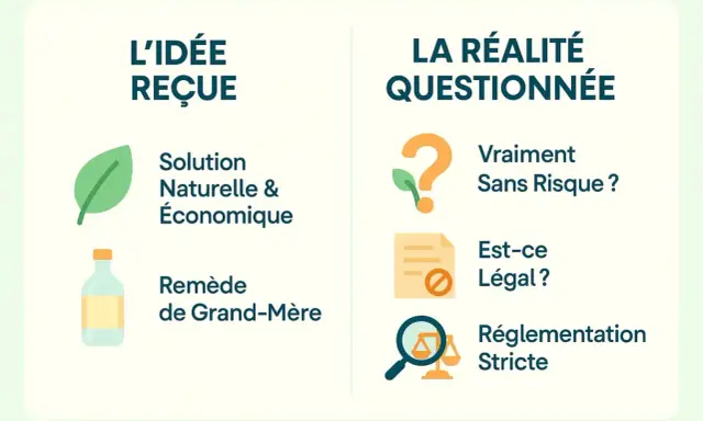 L'idée reçue : l'acide acétique désherbant est une solution naturelle et économique. La réalité questionnée : est-ce vraiment sans risque et légal ?