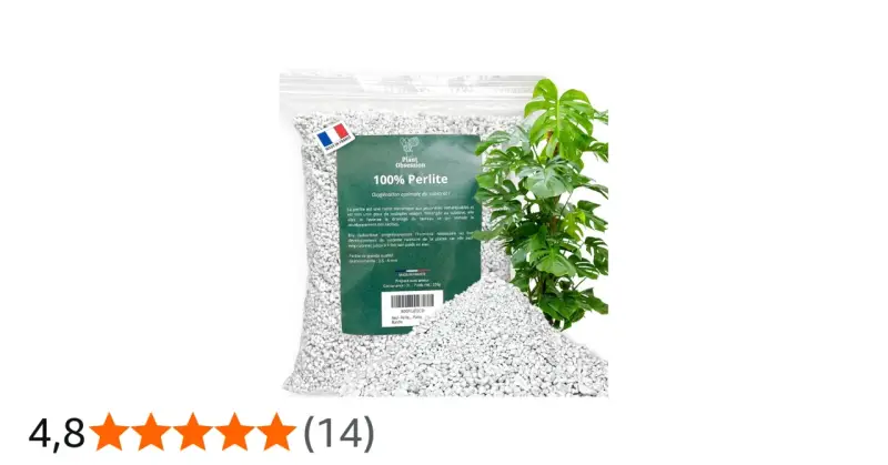 Un sac de perlite pour plante, idéal pour l'oxygénation et le drainage du substrat. Parfait pour le développement des racines.